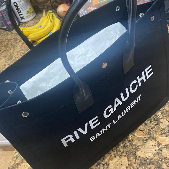 Saint Laurent Rive Gauche Cabas Canvas tote - Picture 5 of 8
